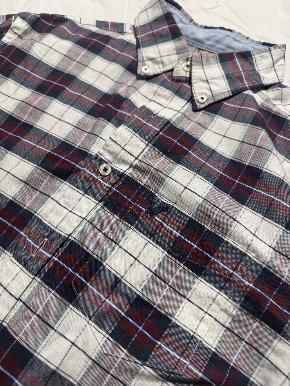 American Eagle Outfitters Classic Fit Plaid Button-Up Shirt Men’s Small - Picture 2 of 4